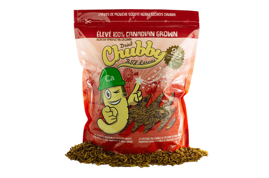 2lb bag of Canadian grown dried black soldier fly larvae from Quebec