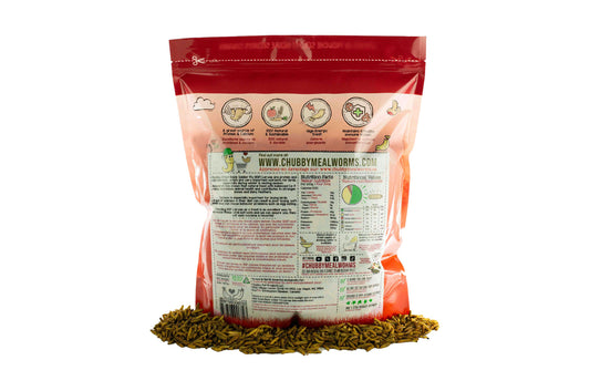 Back of 2lb Canadian BSFL package showing nutritional information