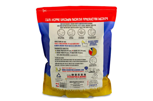 Close-up of premium Canadian dried mealworms - high protein chicken treat