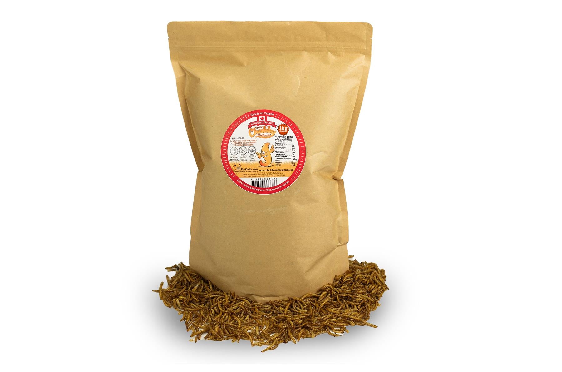 1Kg Canadian Grown Dried Mealworms
