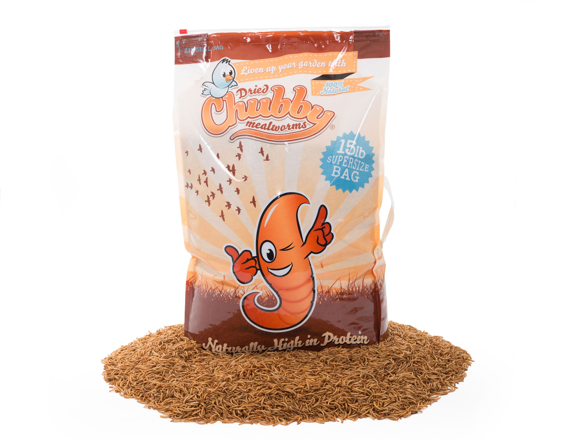 6.8kg (15Lbs) Chubby Dried Mealworms