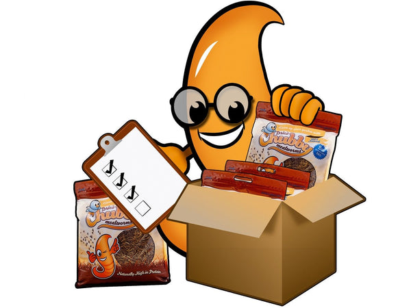 9.08Kg (20Lbs) Chubby Dried Mealworms (4x 2.27kg bags)