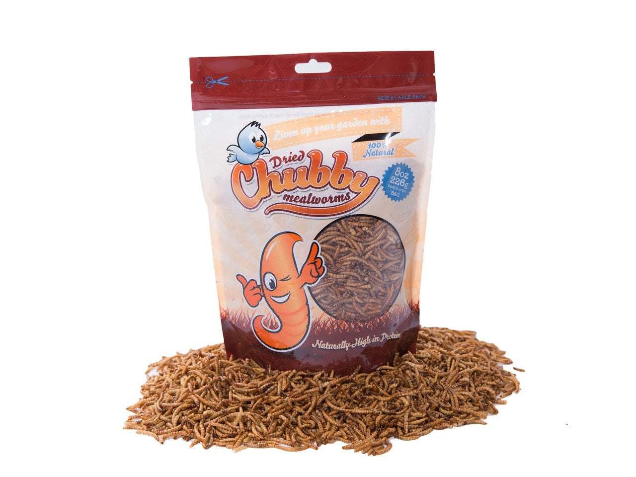 226g (8oz) Chubby Dried Mealworms