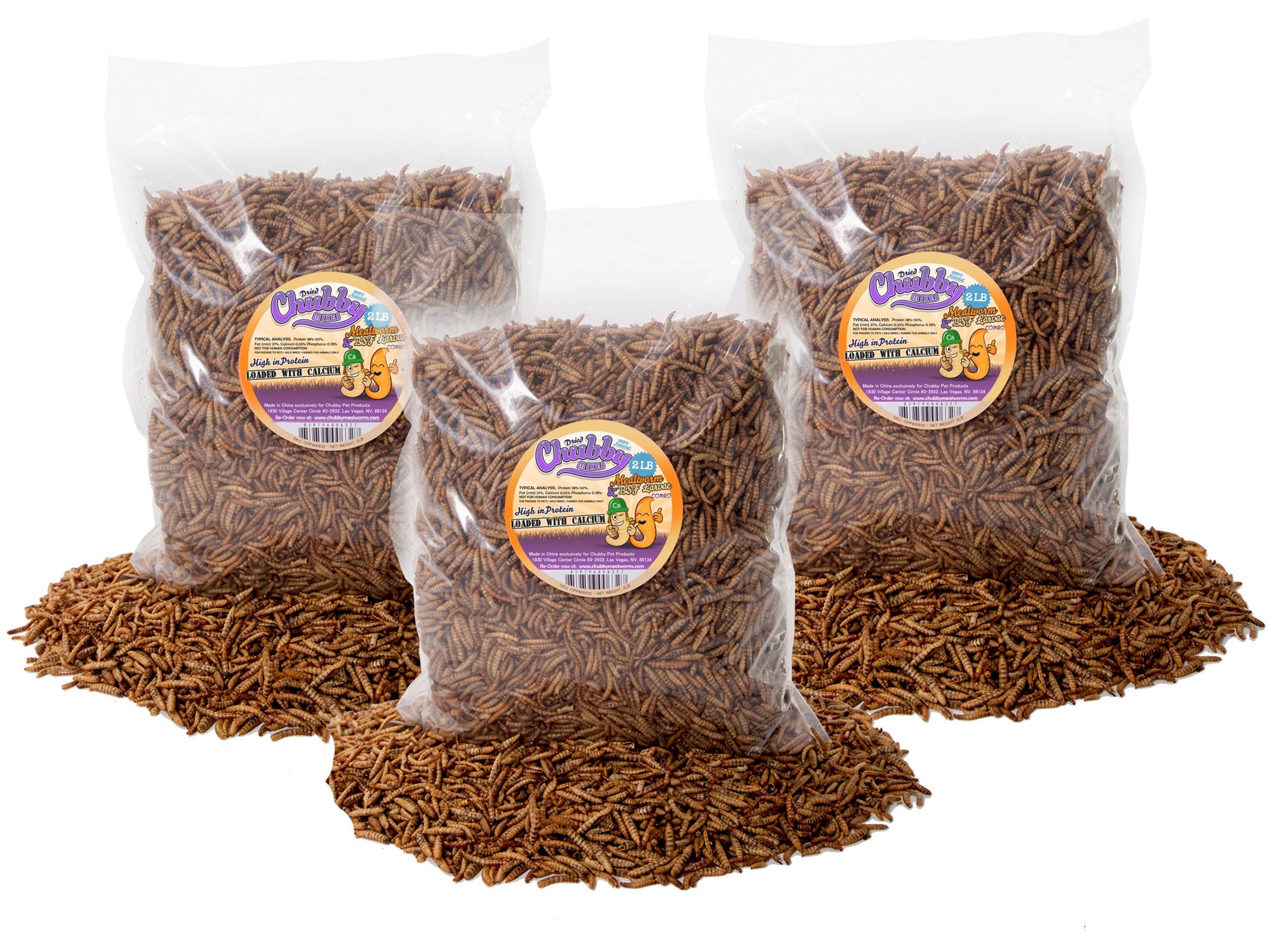 6lb Chubby Dried Mixes (Mealworm & Black Soldier Fly Larvae)